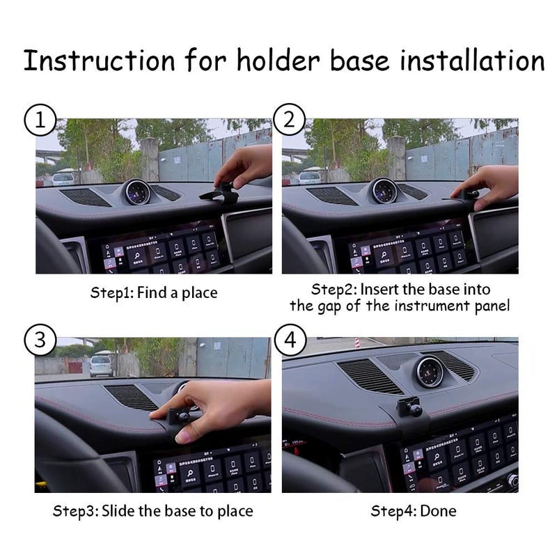 musttrue Car Phone Holder for 2015-2025 Porsche Macan and 2019-2023 Cayenne Auto Accessories Navigation Bracket Interior Decoration Mobile Cell Phone Mount - Image 3